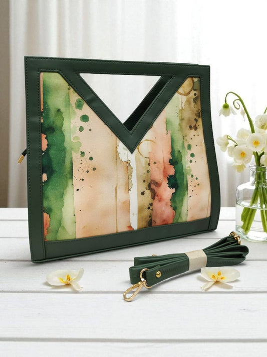 The Printed V-Cut Satchel