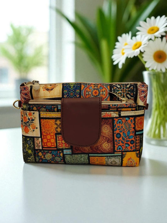 Tussar Small Pouch Cum Sling
