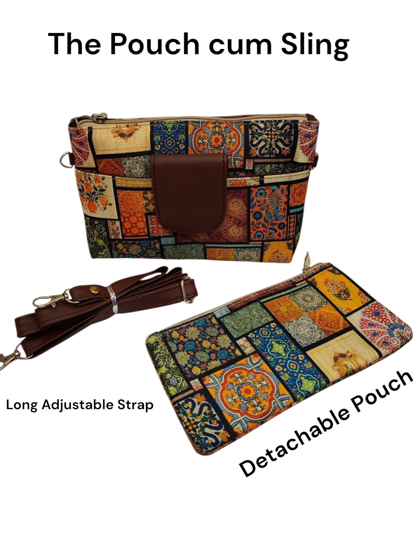 Tussar Small Pouch Cum Sling