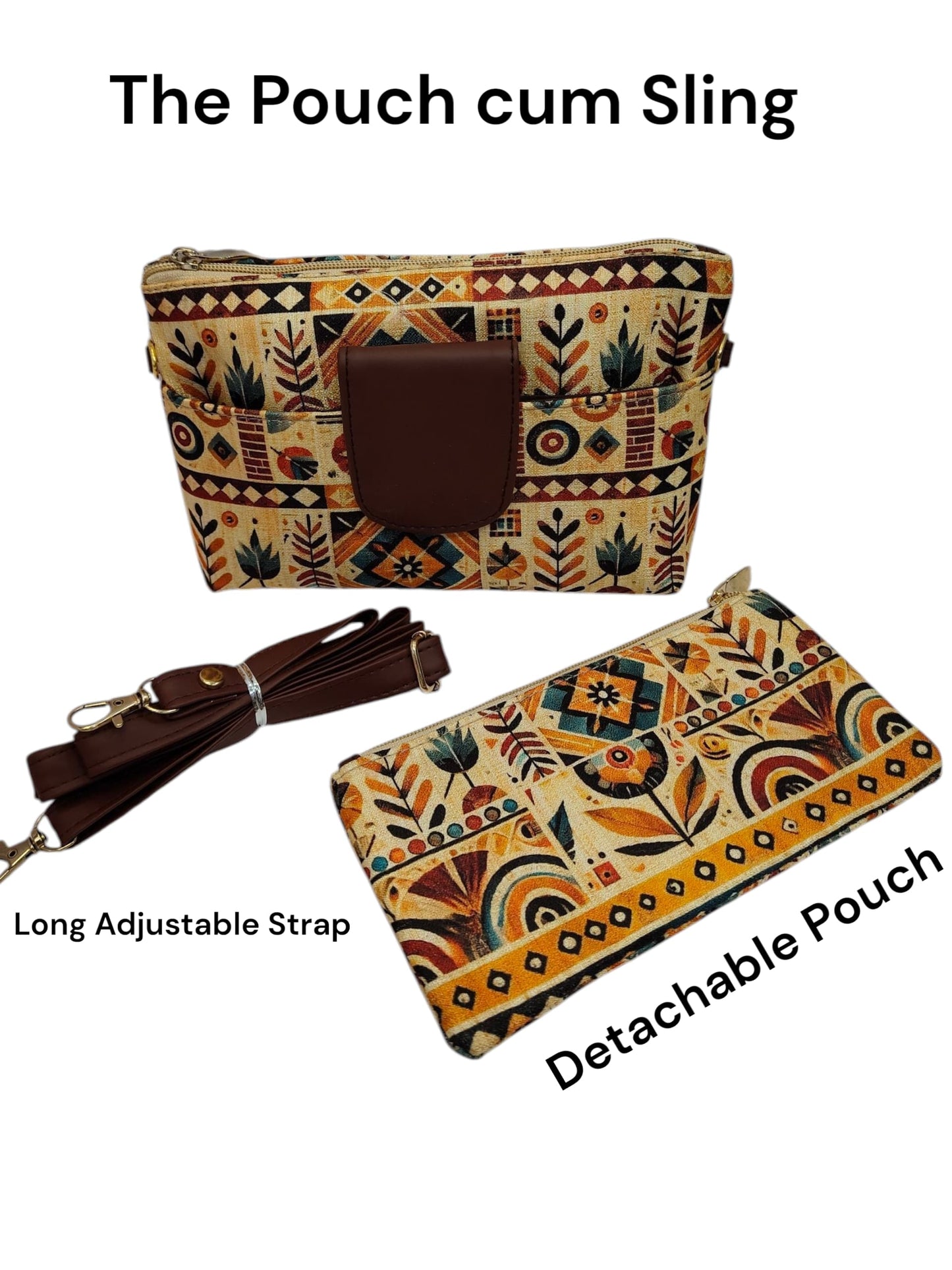 Tussar Small Pouch Cum Sling