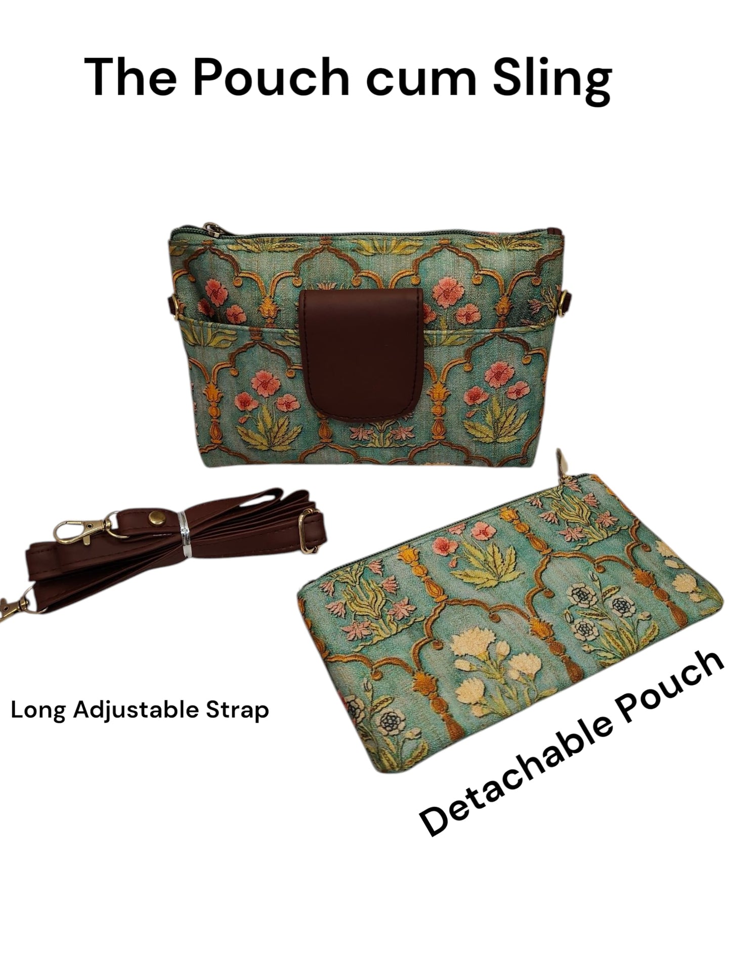 Tussar Small Pouch Cum Sling