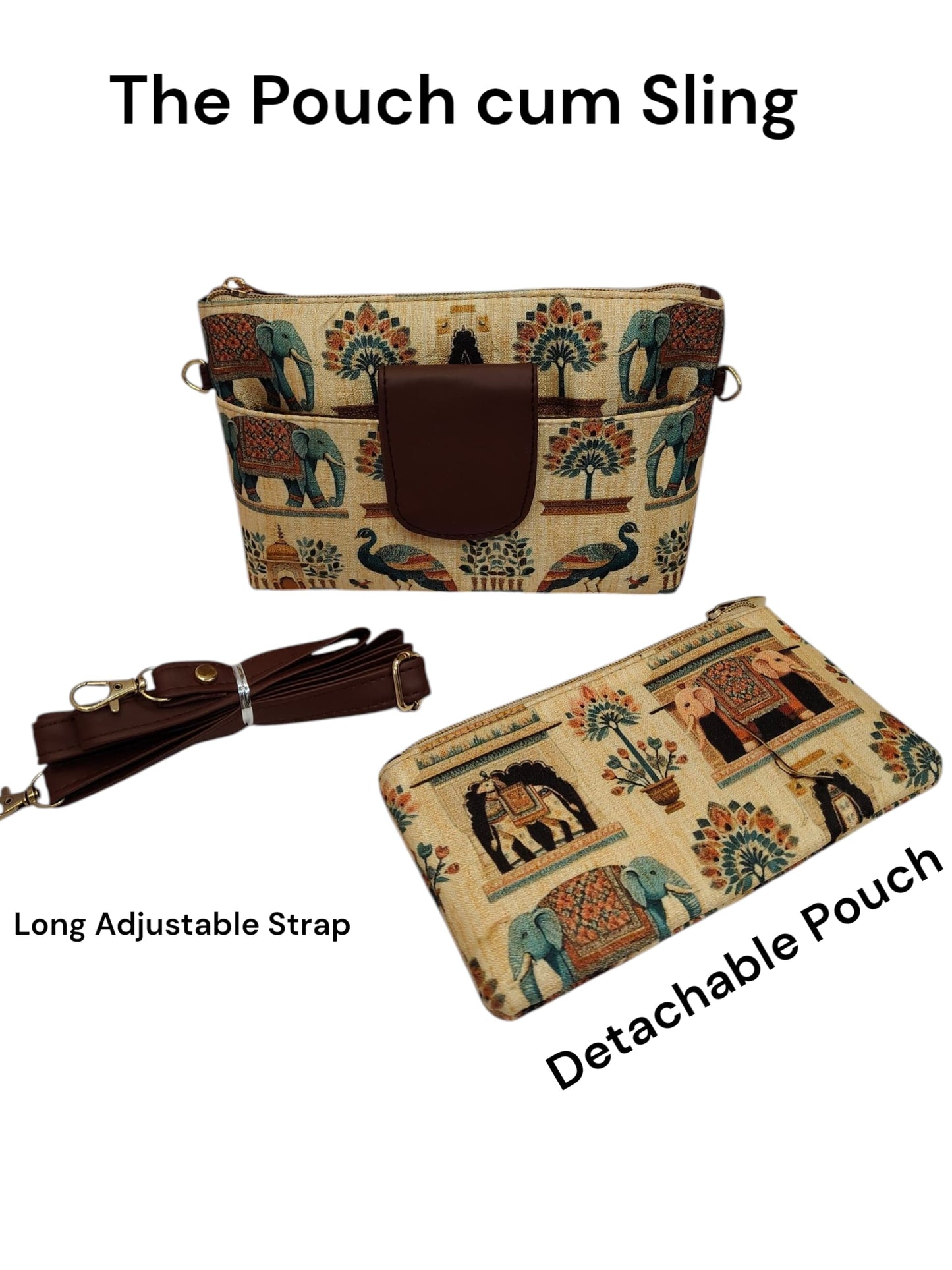 Tussar Small Pouch Cum Sling
