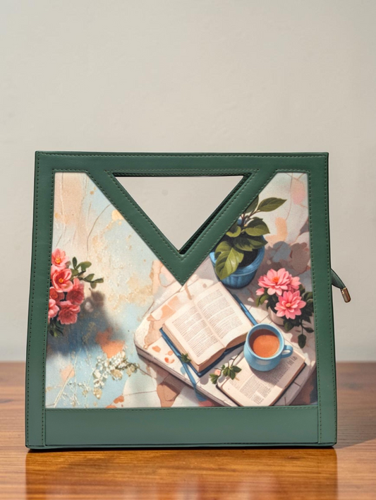 The Printed V-Cut Satchel