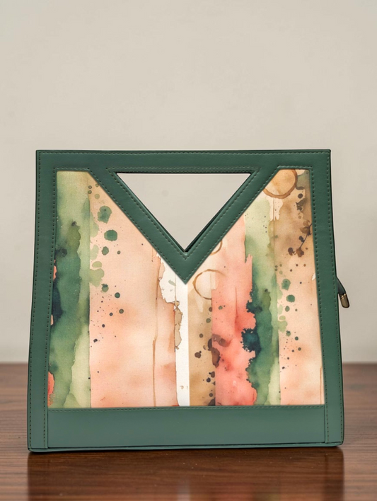 The Printed V-Cut Satchel