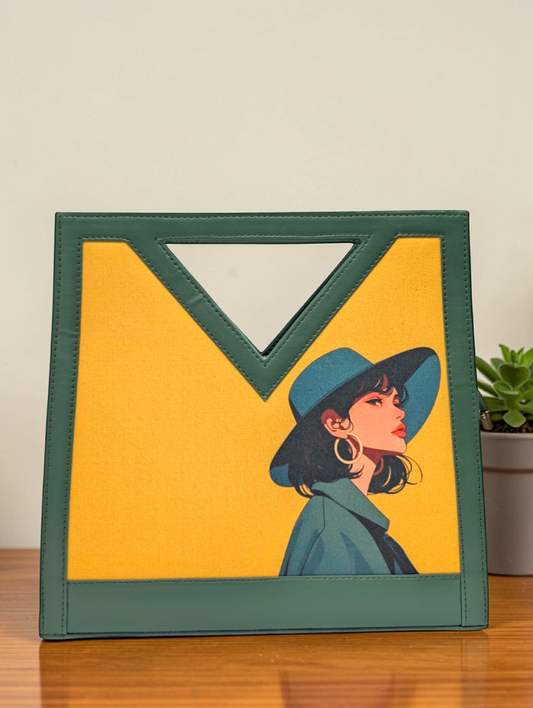 The Printed V-Cut Satchel