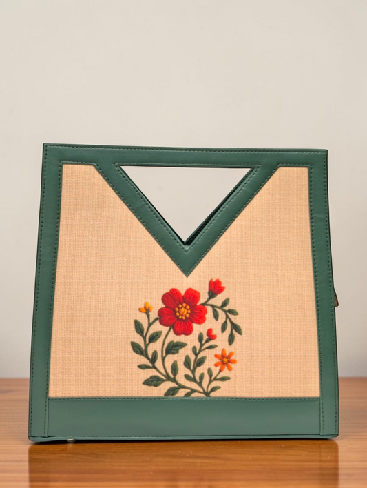 The Printed V-Cut Satchel