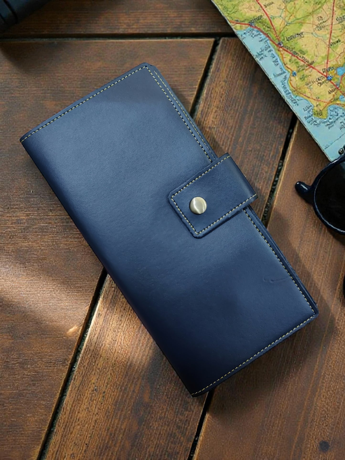The Sleek Passport Holder (Navy Blue)