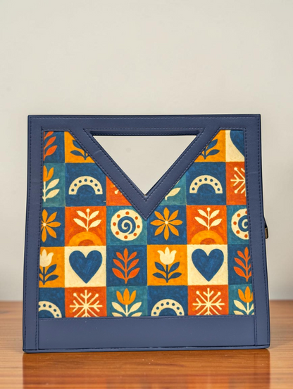 The Printed V-Cut Satchel