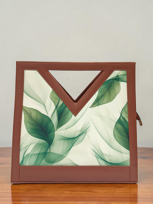 The Printed V-Cut Satchel