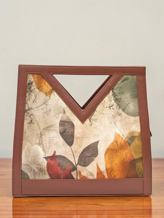 The Printed V-Cut Satchel