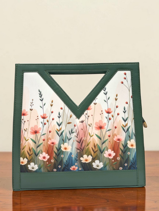 The Printed V-Cut Satchel