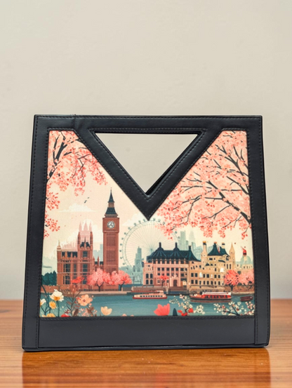 The Printed V-Cut Satchel