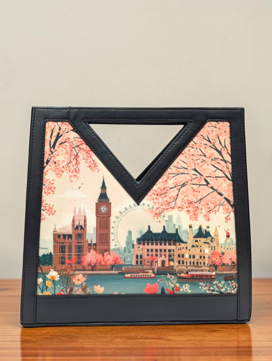 The Printed V-Cut Satchel