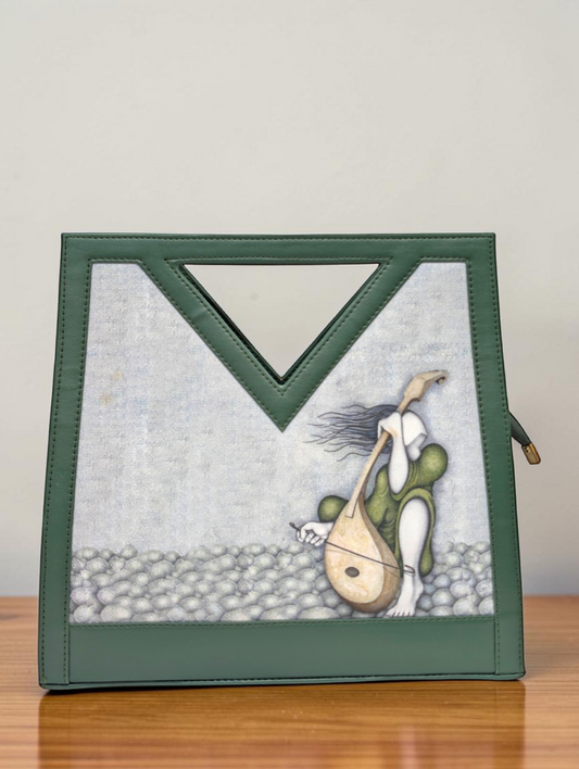 The Printed V-Cut Satchel