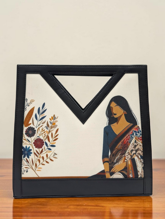 The Printed V-Cut Satchel