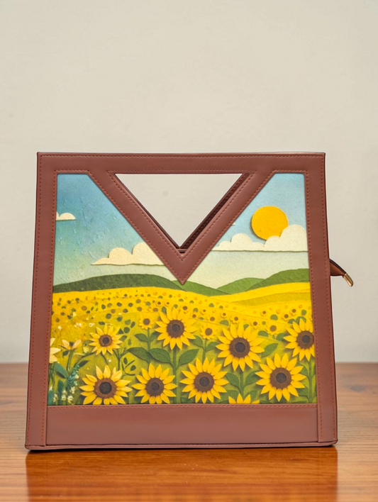 The Printed V-Cut Satchel