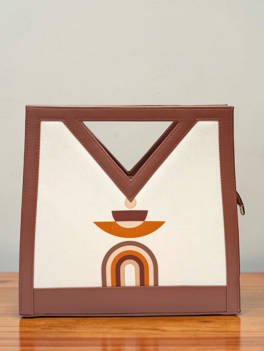 The Printed V-Cut Satchel